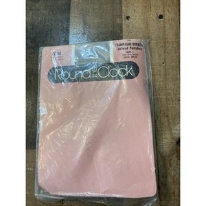 Round the Clock Vintage Pantyhose Dove Gray Textured 1988 Sheer Sandaltoe Sz C